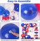 160-Piece Red, White & Blue Balloon Garland Kit – 4th of July Patriotic Decorations with Star Foil Balloons for Birthday, Wedding, Baseball & Nautical Themes